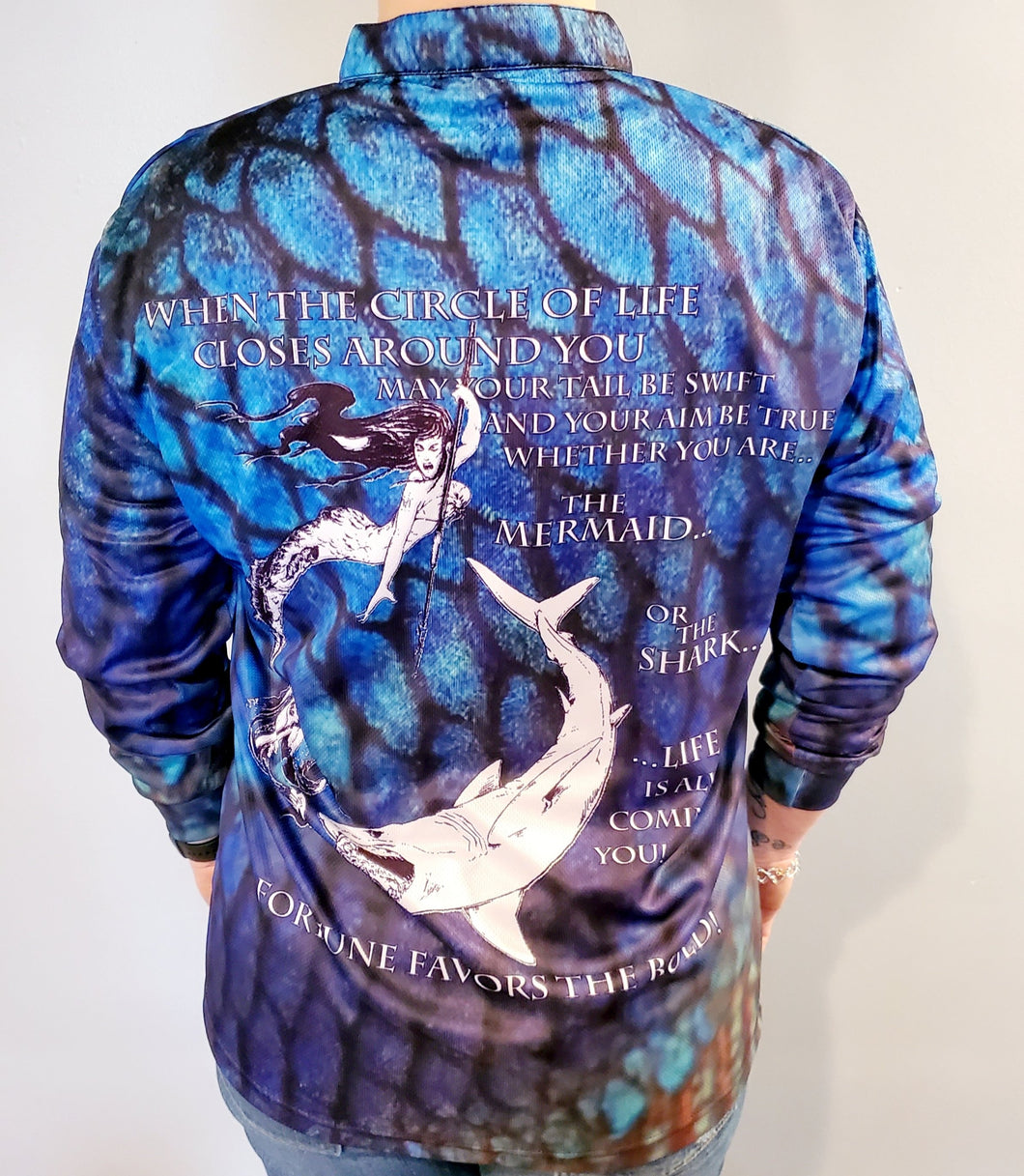 Mermaid Aqua Pattern T-Shirt