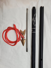 Load image into Gallery viewer, Skurge of the Sea 2-pc 8-ft Money-shot Commercial Harpoon 1” Plain Solid 6061T Hard Anodized Aluminum Handle, 12” Stainless Steel Dart Shaft Bronze Lily Dart on Dyneema Rope Dart Rigging, No Shackle, Carrying Bag
