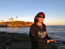 Load image into Gallery viewer, Skurge of the Sea Mermaid Hooded V-Neck Long-Sleeve Vintage Tee (M.C. Design) Mermaid Hoodie front view